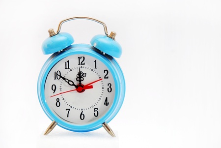 blue alarm clockの写真素材