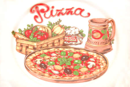 plate for pizzaの写真素材