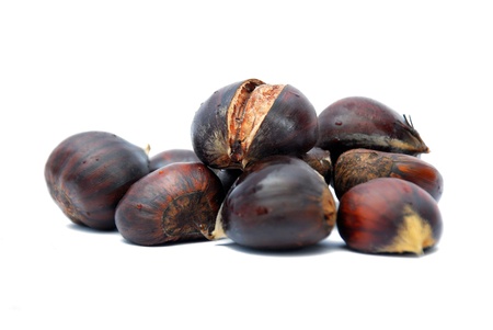 boiled chestnutsの写真素材