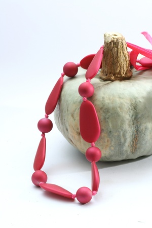 fashion  necklace on pumpkinの写真素材