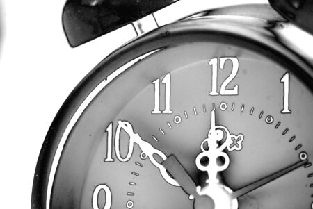 Alarm clock on white backgroundの写真素材