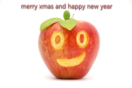 smiling xmas and happy new yearの写真素材