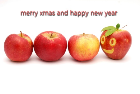 smiling xmas and happy new yearの写真素材