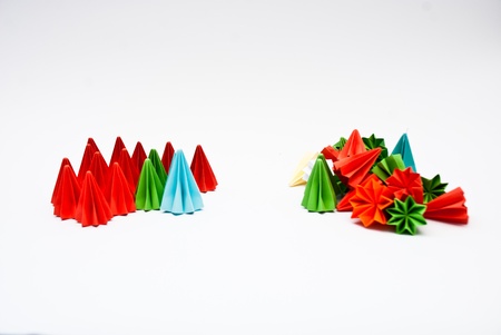 Origami unitsの写真素材
