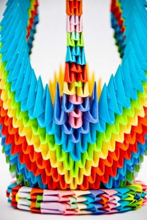 Origami flower, close upの写真素材