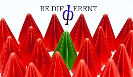 be different,green conceptの写真素材