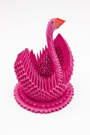 swan origamiの写真素材