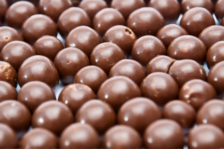Dark brown Chocolate ballsの写真素材