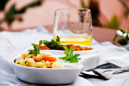 pickled salad on a tableの写真素材