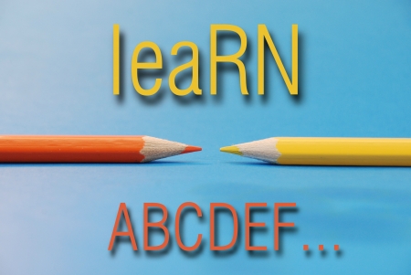 Word learn,pencils,の写真素材