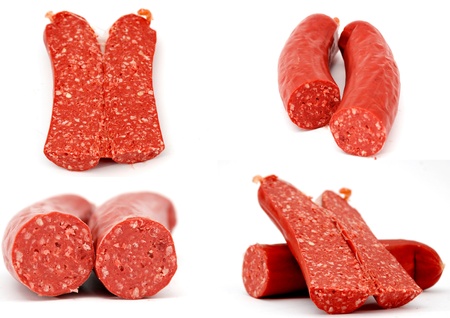 collage of sausagesの写真素材