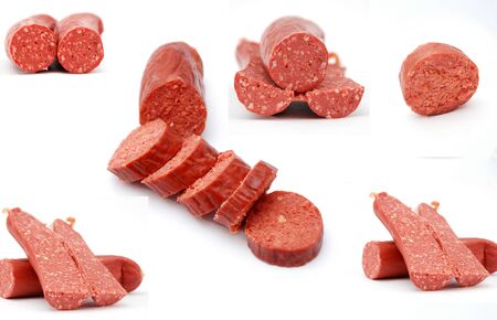 sausage slicesの写真素材