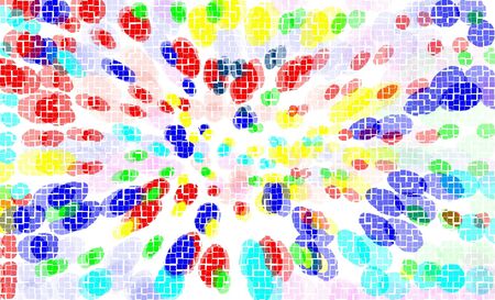 circle multicolored abstract patternの写真素材