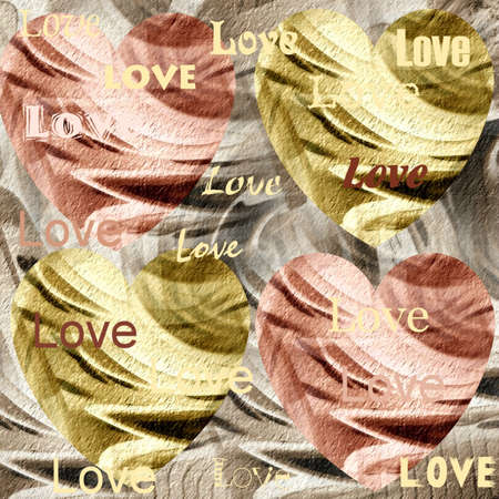 Love text in heart shapeの写真素材