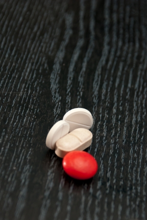 pills on blackの写真素材
