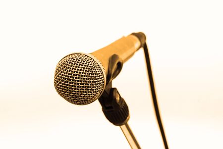 gold microphoneの写真素材
