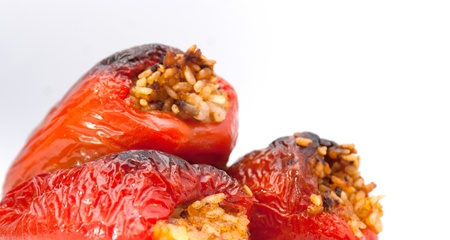 dolma stuffed peppersの写真素材
