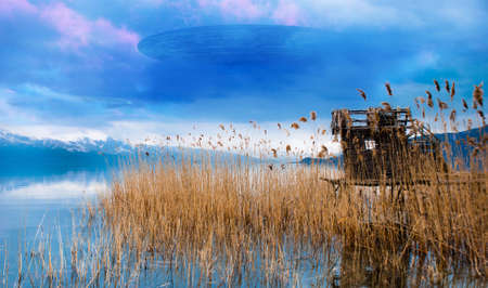 lake prespa, macedoniaの写真素材
