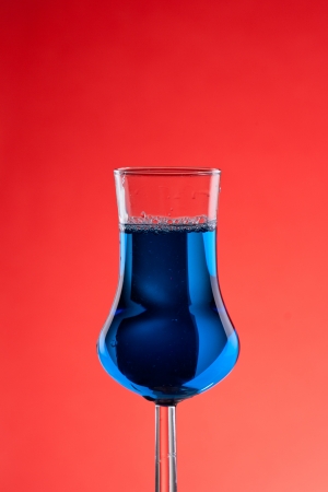 Blue cocktail  glassesの写真素材