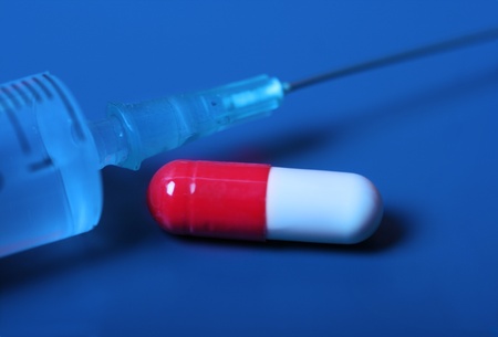 Medical Syringe and pillの写真素材