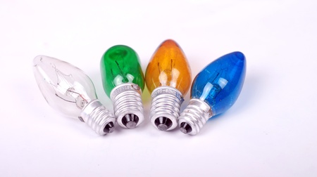 Small,colored light bulbsの写真素材