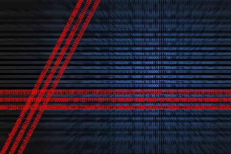blue seamless background with red linesの写真素材