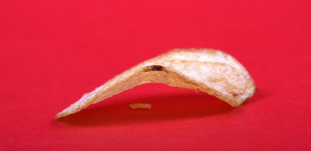 Potato chips, macroの写真素材