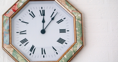  clock hanging on a wall