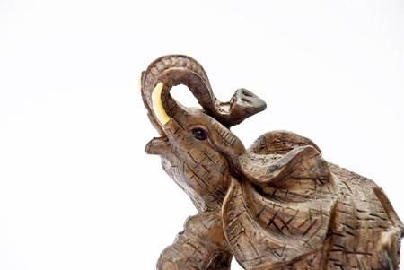 Wooden elephant figurineの写真素材