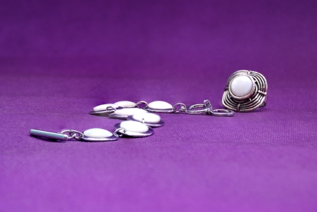 Jewellery on deep purpleの写真素材