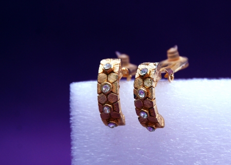 Jewellery on deep purpleの写真素材