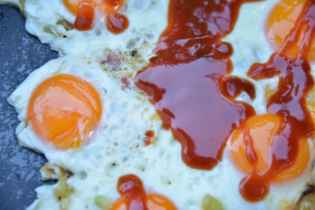 Morning Fried eggsの写真素材