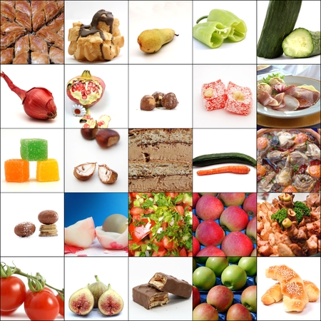 Collage of various foodの写真素材