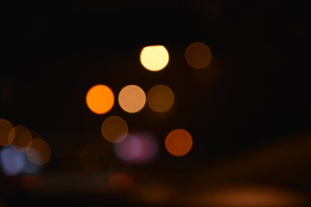 city lights bokehの写真素材
