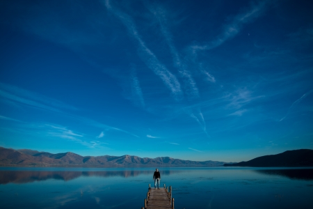 lake prespa , macedonia の写真素材