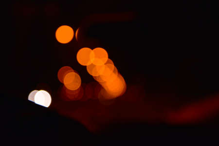 Defocused night street lights background