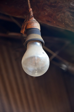 Old and dusty lightbulbの写真素材