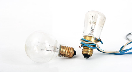 two  old ight bulbs