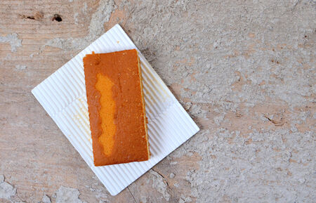 Sweet  cake on a woodの写真素材