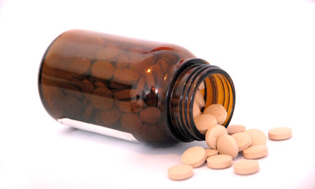 pills in the bottleの写真素材