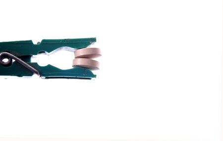 pills hold by a clipの写真素材