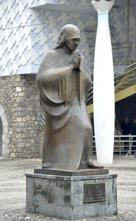 Monument of Mother Teresa in Skopje, Macedoniaのeditorial素材