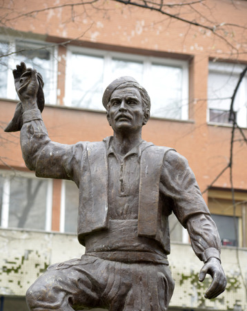 Statues in skopje, macedoniaのeditorial素材