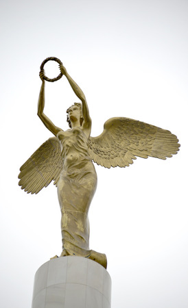 Golden angel of skopje in macedoniaのeditorial素材