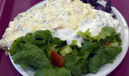 Fresh prepared saladの写真素材