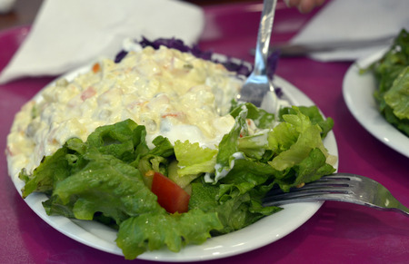 Fresh prepared saladの写真素材