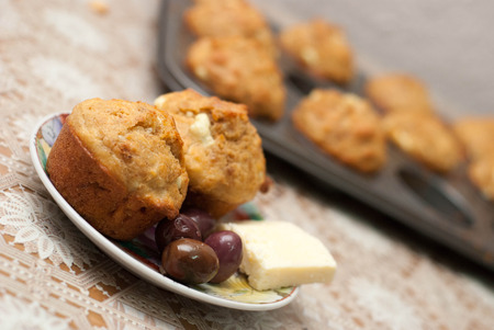 Muffins with cheeseの写真素材