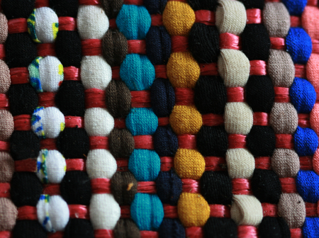 Colourfull Hand made carpet , details