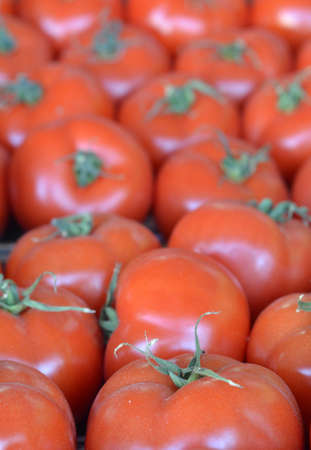 Tomatoes in a marketの写真素材