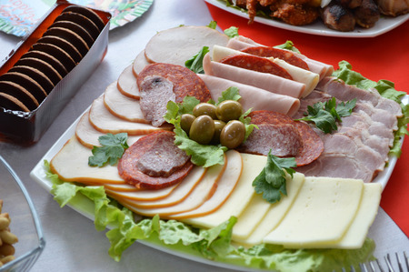cold cuts platterの写真素材